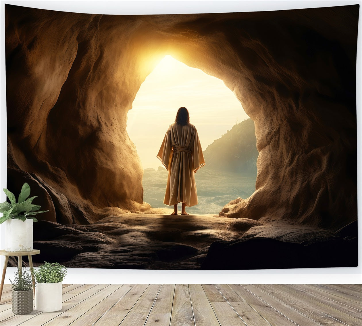Christliche Oster-Fotokulissen Er ist auferstanden Retter Höhle Oster-Bildkulissen LXX61-132