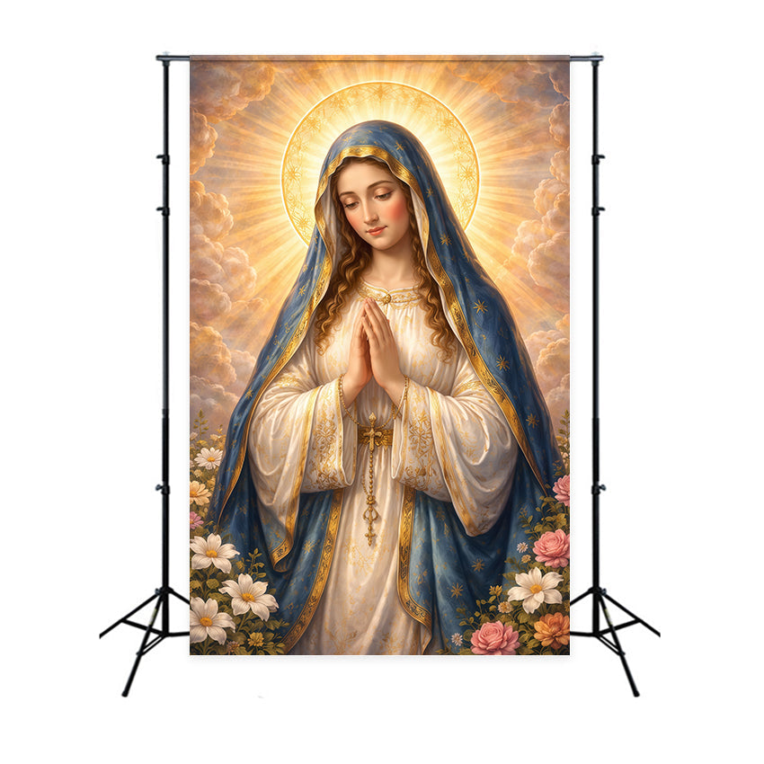 Religiöse Oster-Hintergründe Er ist auferstanden Jungfrau Maria Oster-Hintergrundideen LXX61-146