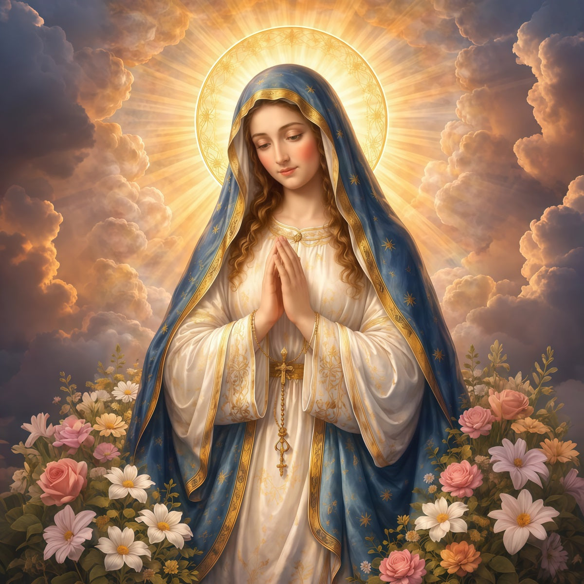 Religiöse Oster-Hintergründe Er ist auferstanden Jungfrau Maria Oster-Hintergrundideen LXX61-146