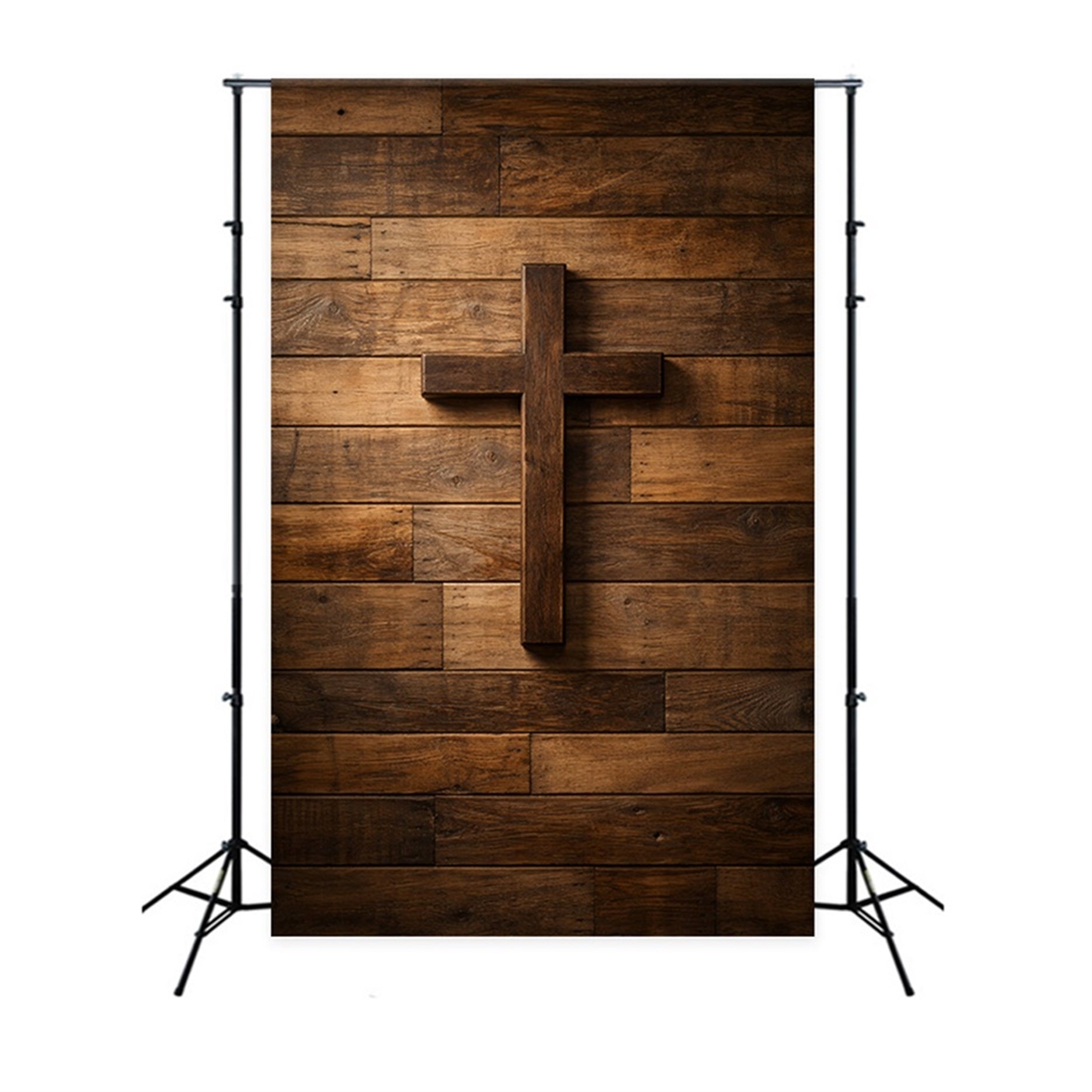 Christliche Oster-Hintergründe Rustikales Holzkreuz Wand-Fotohintergründe Ostern LXX61-50