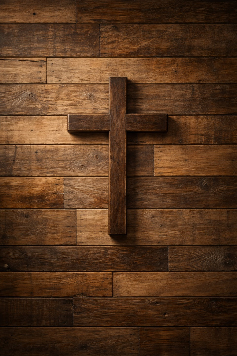 Christliche Oster-Hintergründe Rustikales Holzkreuz Wand-Fotohintergründe Ostern LXX61-50