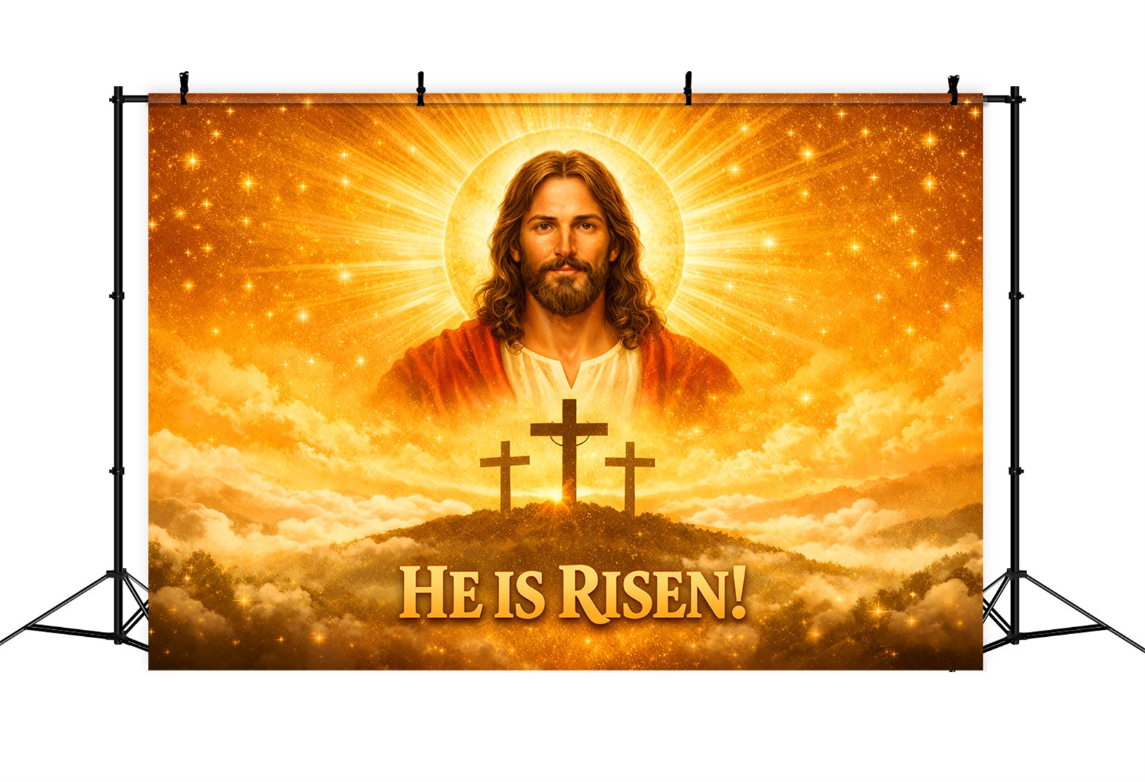 Religiöse Oster-Kulissen Auferstandener Christus Goldene Herrlichkeit Oster-Kulissenbilder LXX61-62