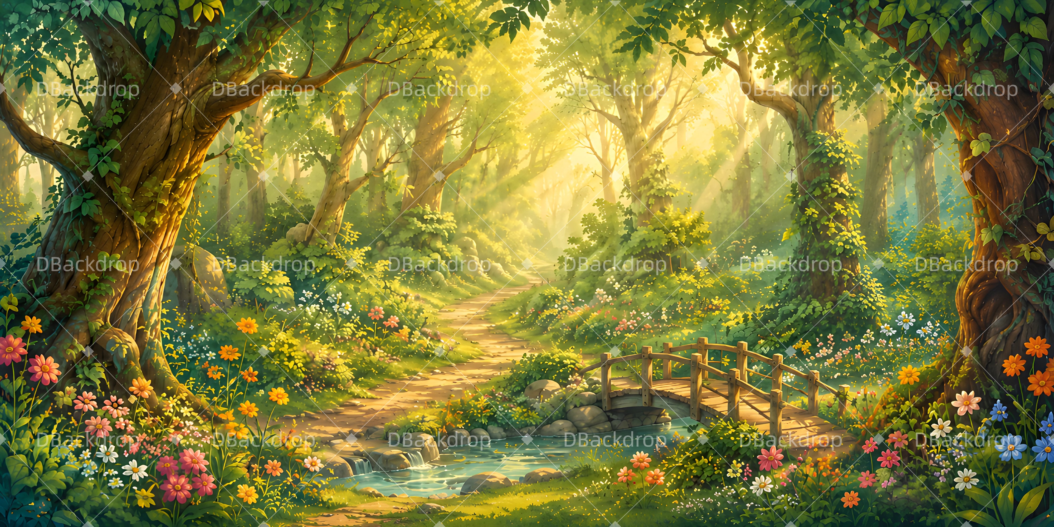 Wald Hintergrund For Stage Enchanted Wald Path VBS Hintergrund LXX65-T7