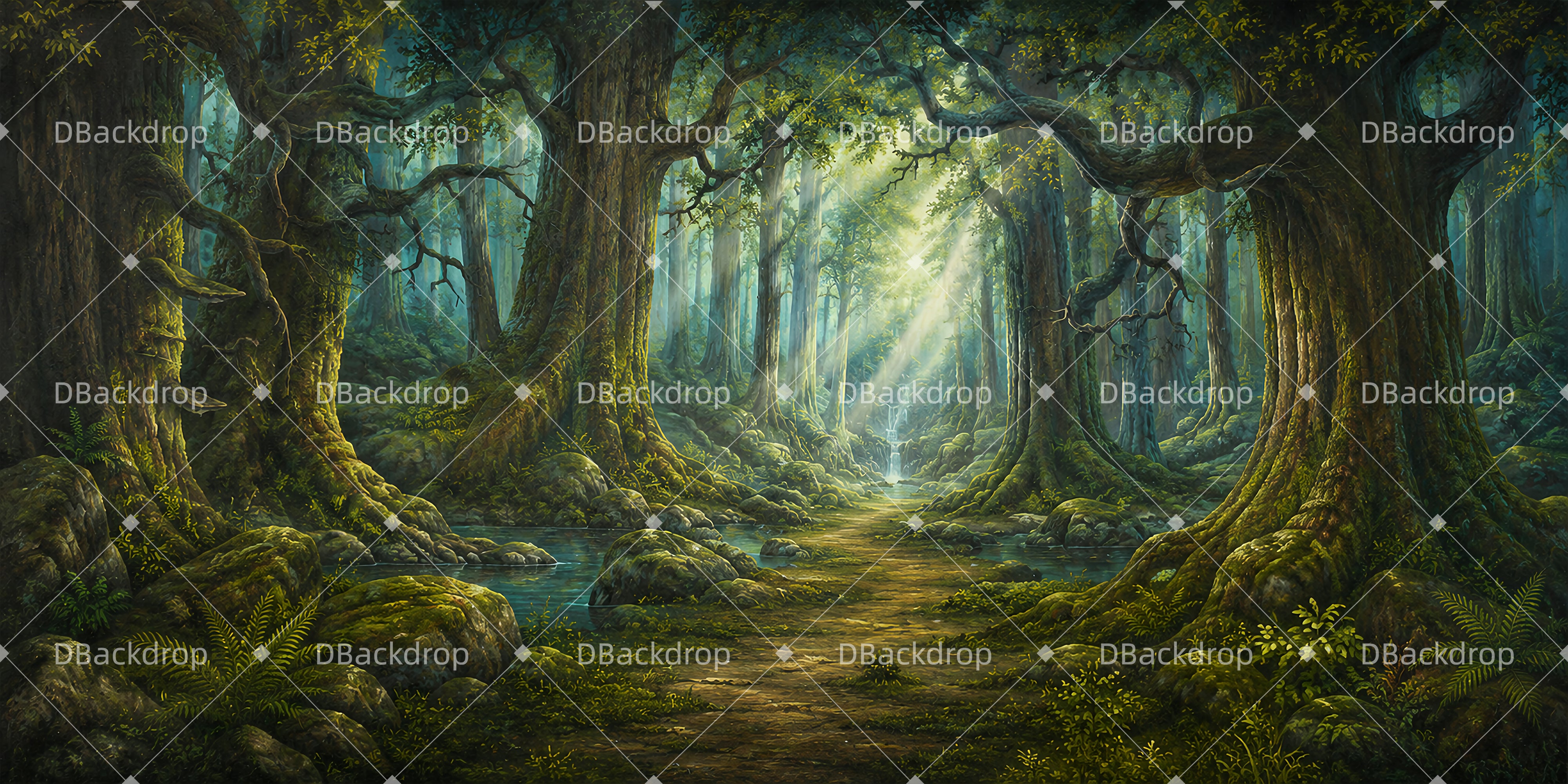 Wald Bühnenhintergrund Verzauberter Hain Landschaftskulisse LXX66-T131