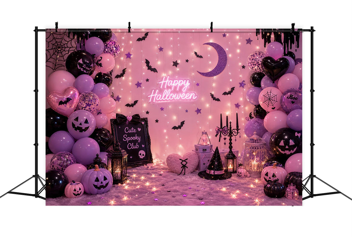 Halloween-Fotohintergrund Rosa Niedlich Gruselig Club Diy-Halloween-Fotohintergrund LXX67-107