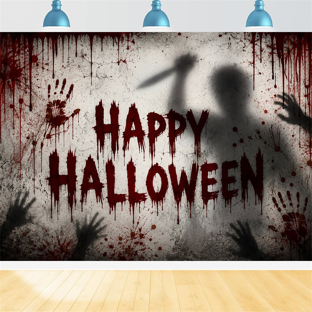 Halloween-Blutkulisse Blutige Schattenwand Horror-Halloween-Kulissen LXX67-109