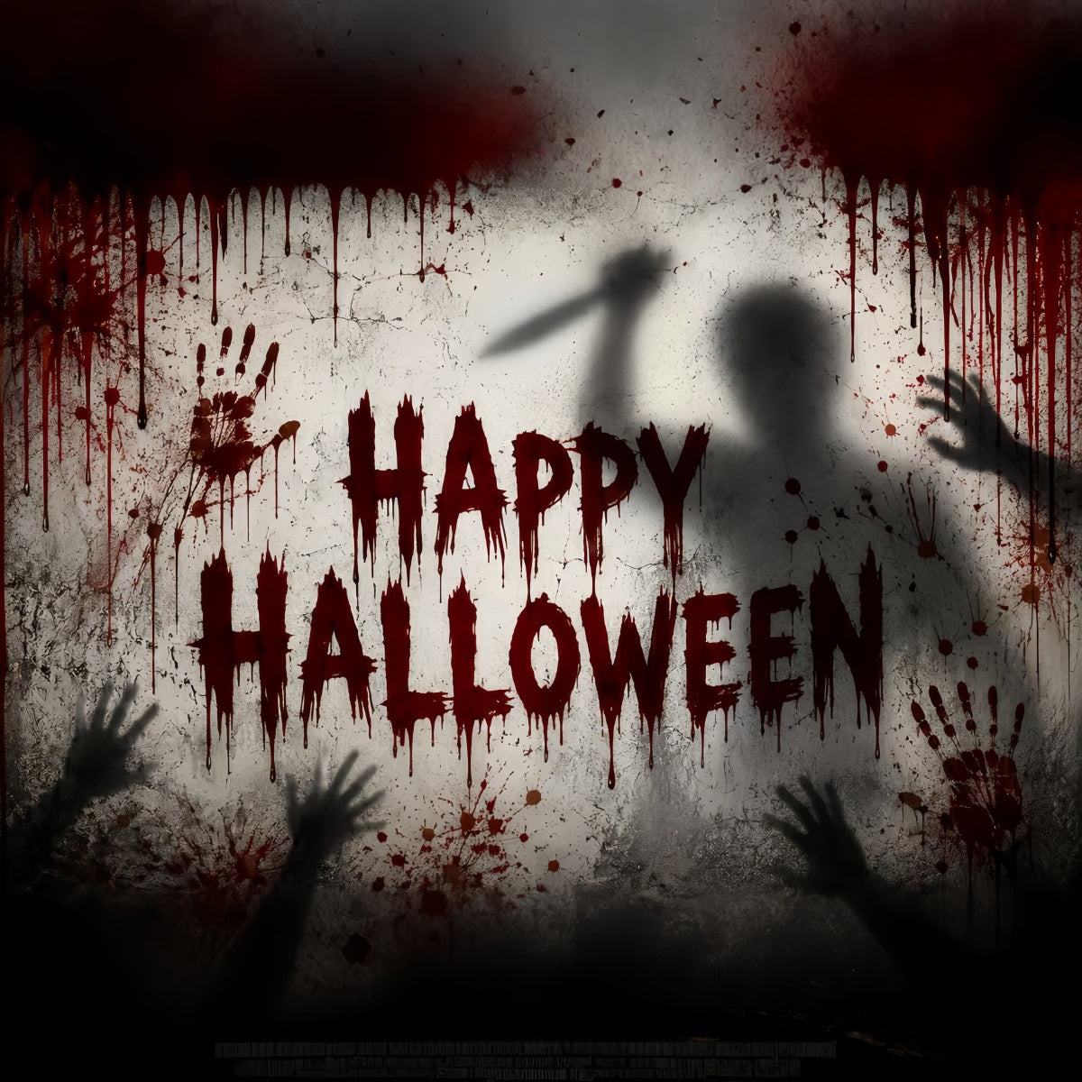 Halloween-Blutkulisse Blutige Schattenwand Horror-Halloween-Kulissen LXX67-109
