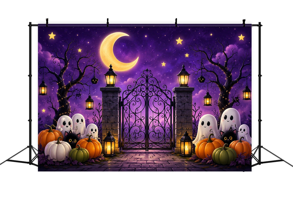 Halloween-Bogen-Hintergrund Niedliches Geister-Kürbis-Tor Große Halloween-Hintergründe LXX67-142