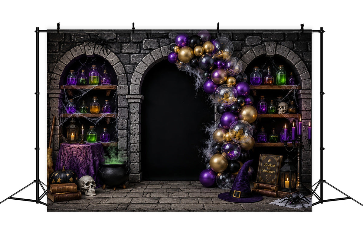 Diy Halloween Fotokulisse Hexenzauber-Ballonbogen 10X10 Halloween-Kulisse LXX67-45