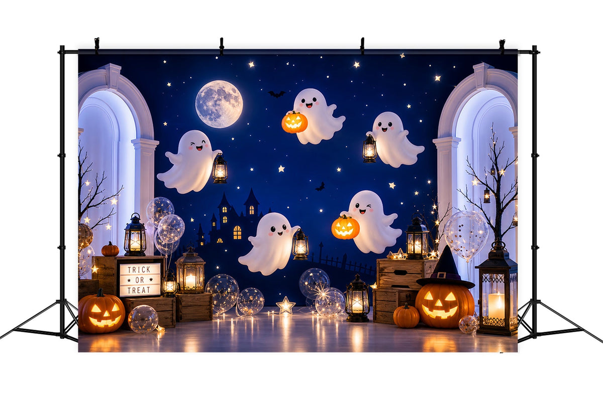 Halloween-Hintergrundkulissen Geister Kürbisse Laternen Bögen Ideen Für Halloween-Hintergrundkulissen LXX67-5