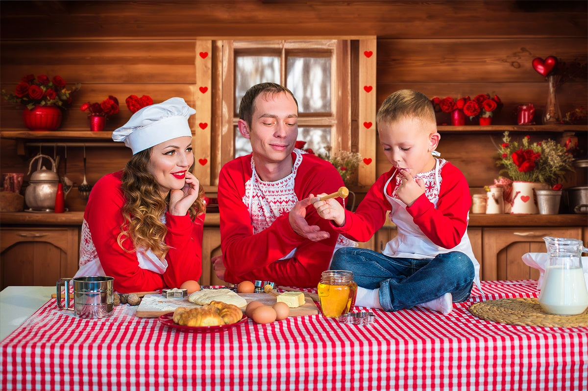 Valentinstag Blume Küche Backdrop M1-04