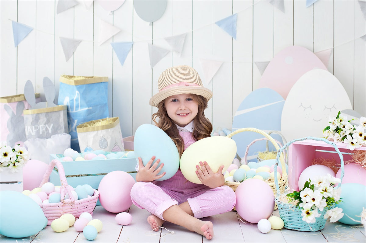 Morandi Farben Ostereier Holzplatte Backdrops M1-15