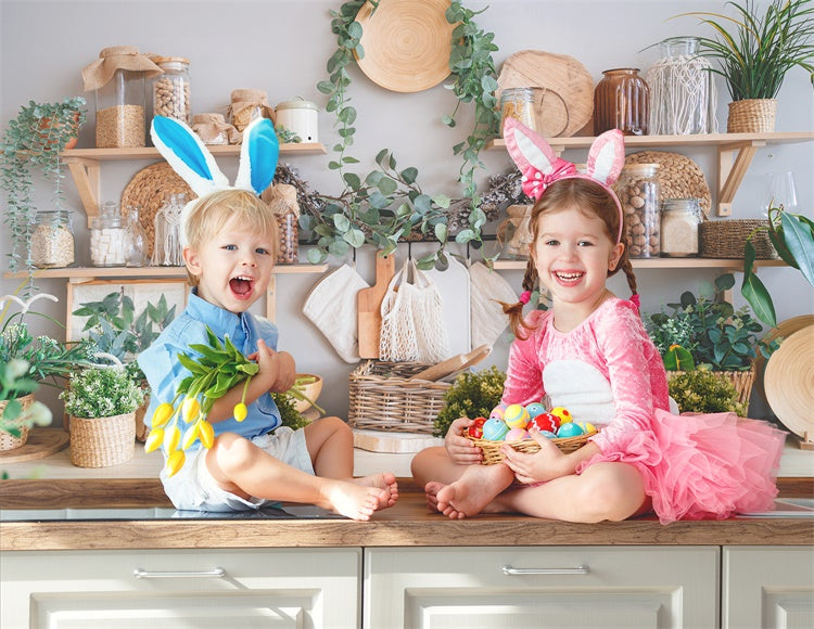 Frühling Weben Stil Greenery frische Kulisse M1-51