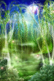 Fantasy Style Wunderland Wald Wolken Hintergrund M1-65