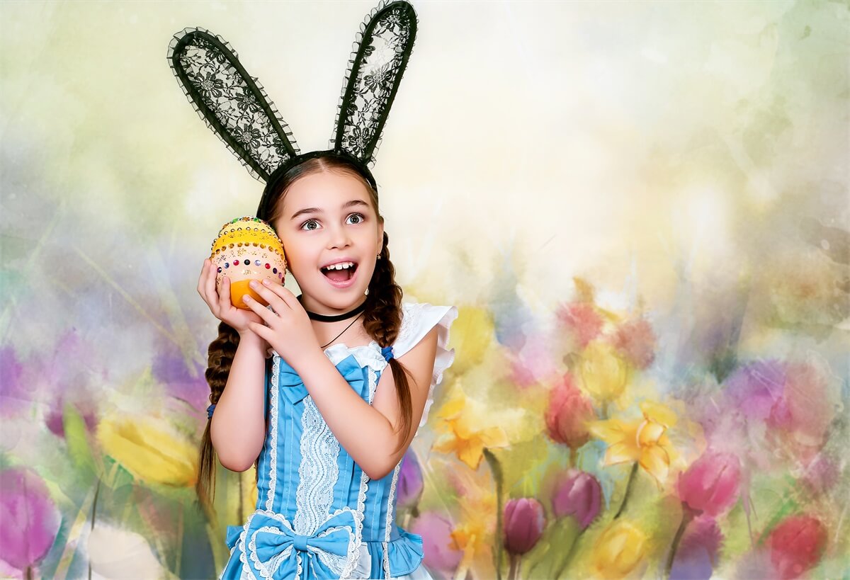 Ölgemälde Hazy Bunte Tulpen Traum Hintergrund M12-38