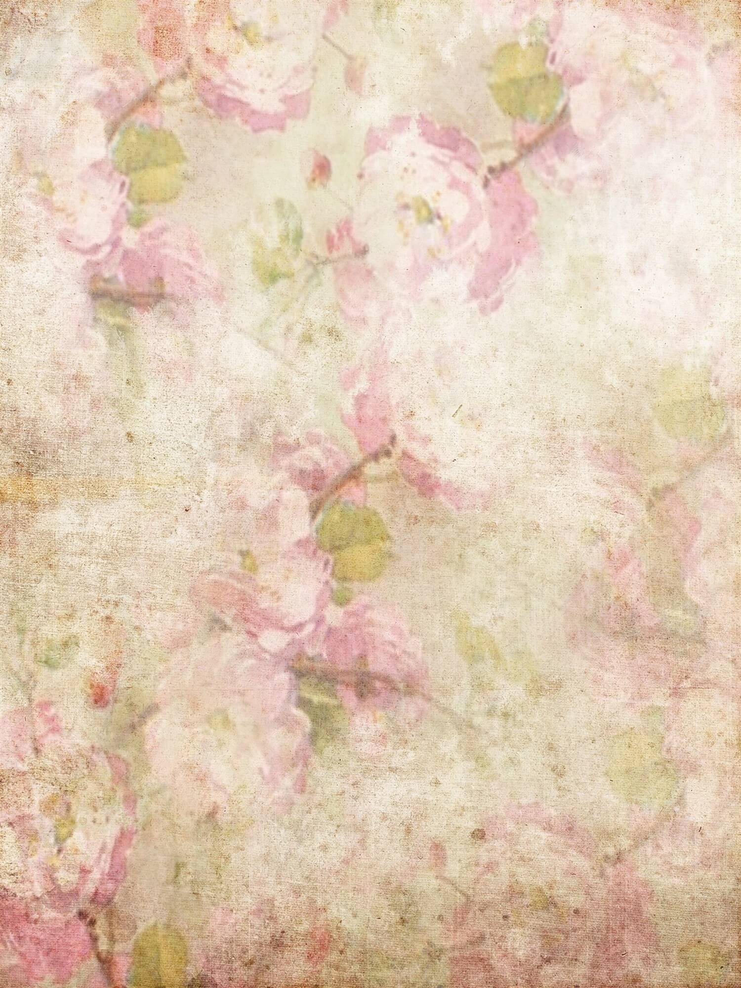 Zusammenklappbare elegante Vintage rosa/gelbliche Rosenknospe doppelseitige Kulisse 1.5x2m M12-49