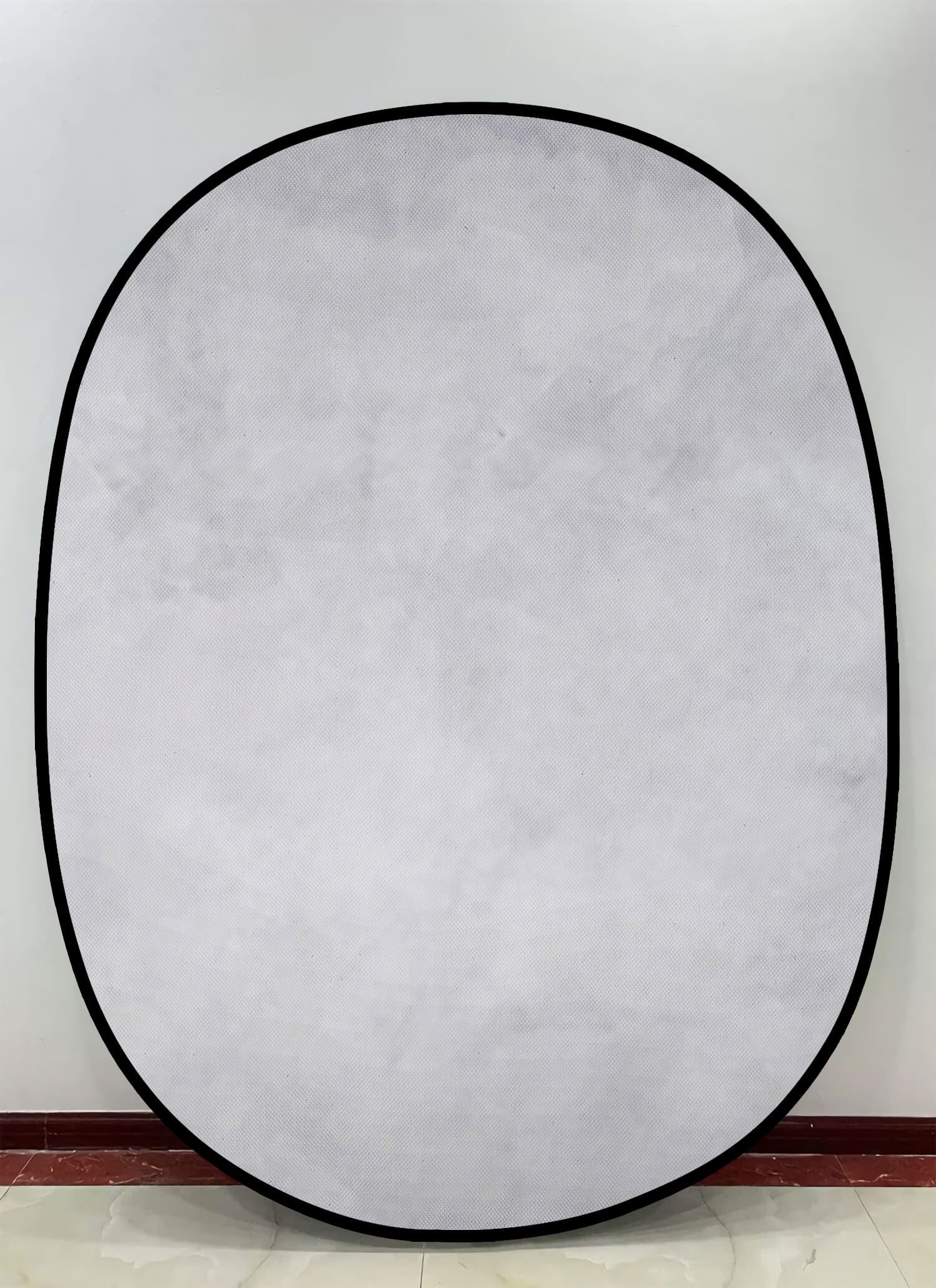 Zusammenklappbare hellgrau/dunkel schwarz-rot allmählich Textur doppelseitige Kulisse 1.5x2m M12-79