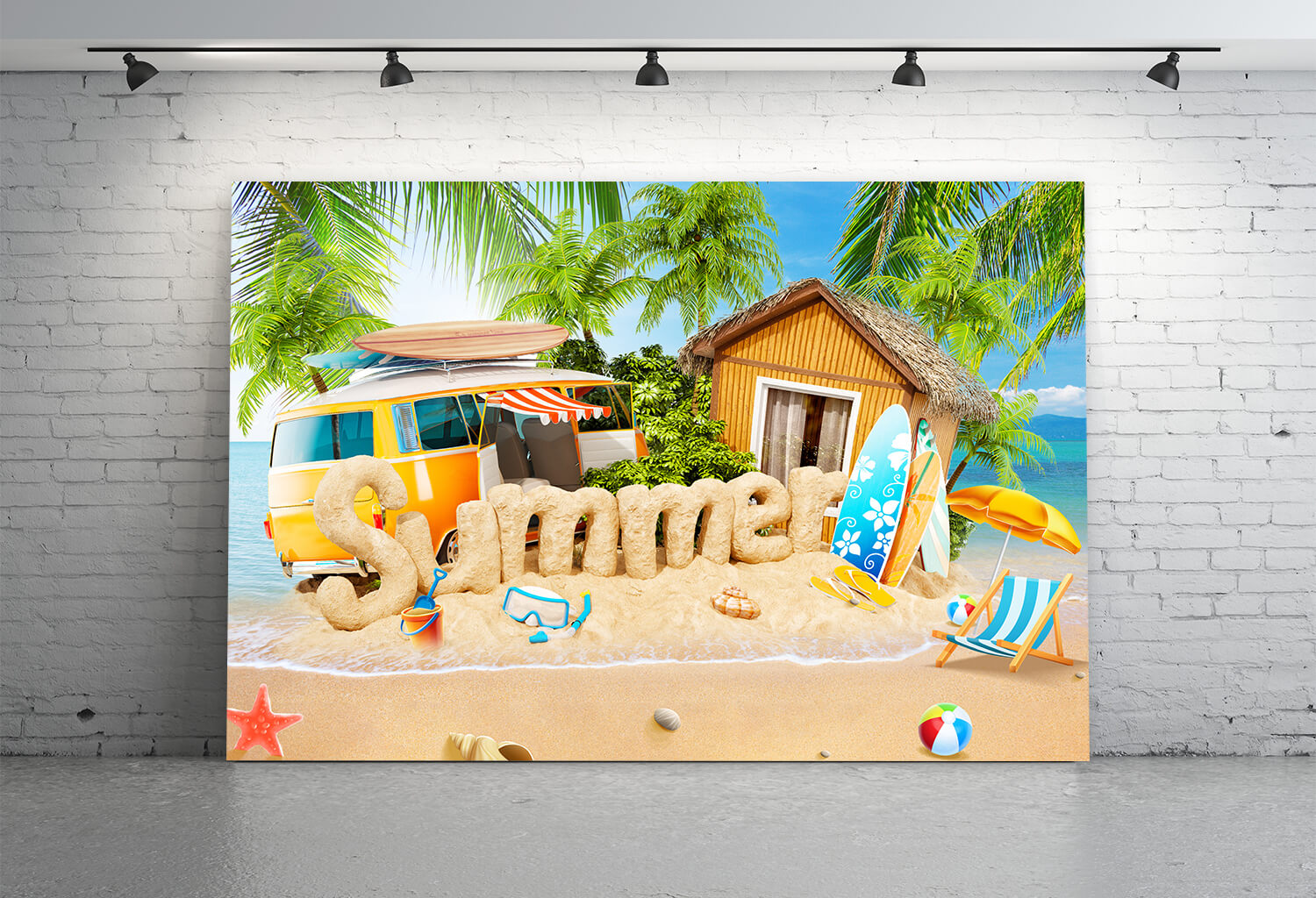 Sommer Strand Sand Tropeninsel Hintergrund M5-124