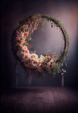 Hängender Floraler Halo Ring  Abstrakter Hintergrund M5-57