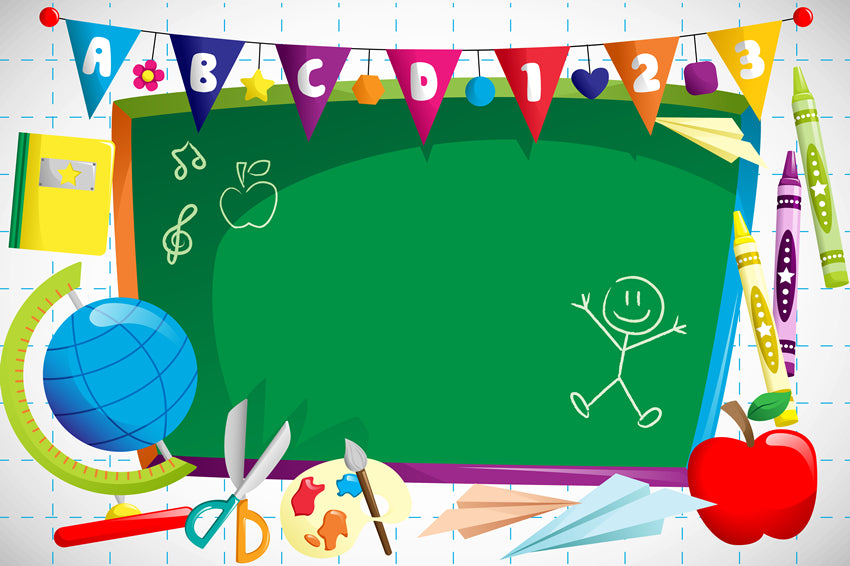Tafel-Aquarellstift Zurück zur Schule Hintergrund M5-83