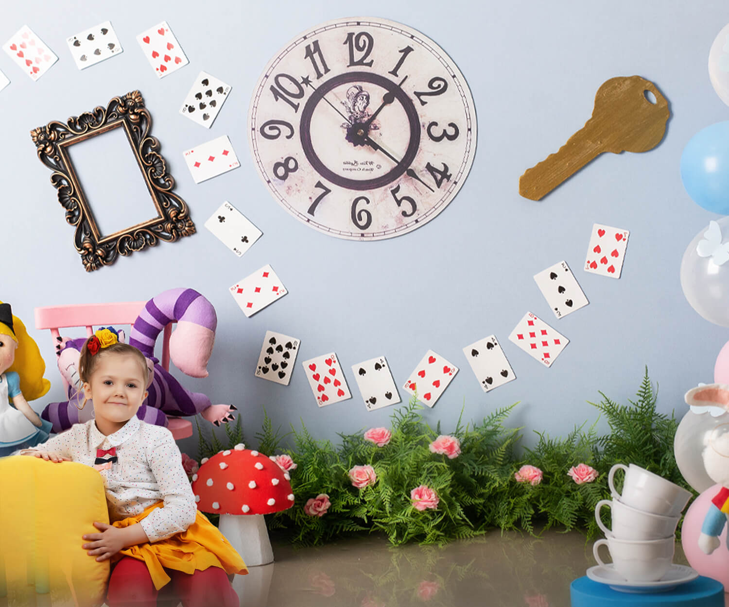 Cartoon Dekoration Zurück zur Schule Hintergrund M5-89