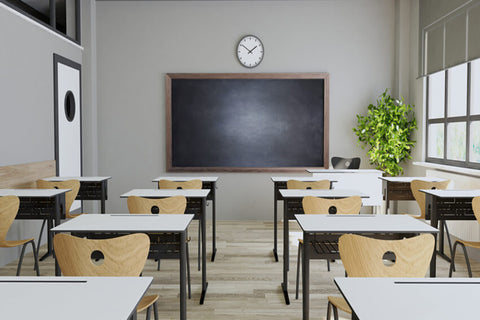 Moderner Klassenzimmer Schreibtisch Schulhintergrund M5-94