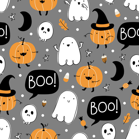 Halloween Cartoon Kürbis Geist Süßigkeits Hintergrund M6-137