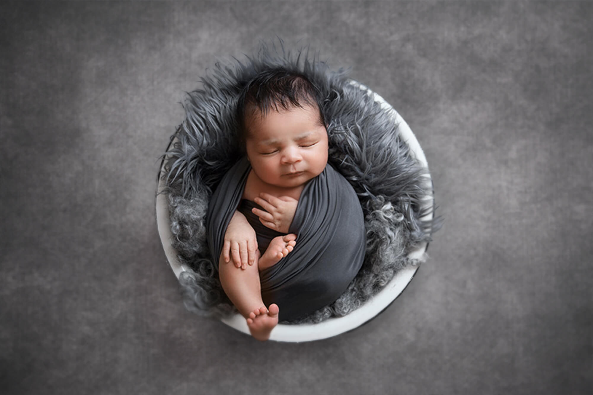 Abstrakter Grauer Farbverlauf Fotostudio Hintergrund M6-154