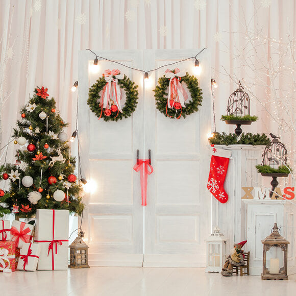 Weihnachten Wohnzimmer Innendekoration Hintergrund M7-35