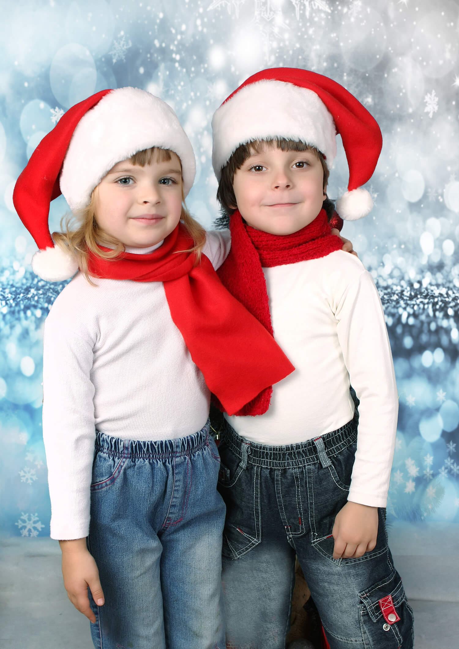 Wintereis Fallender Schneeflocken Fotohintergrund M7-45