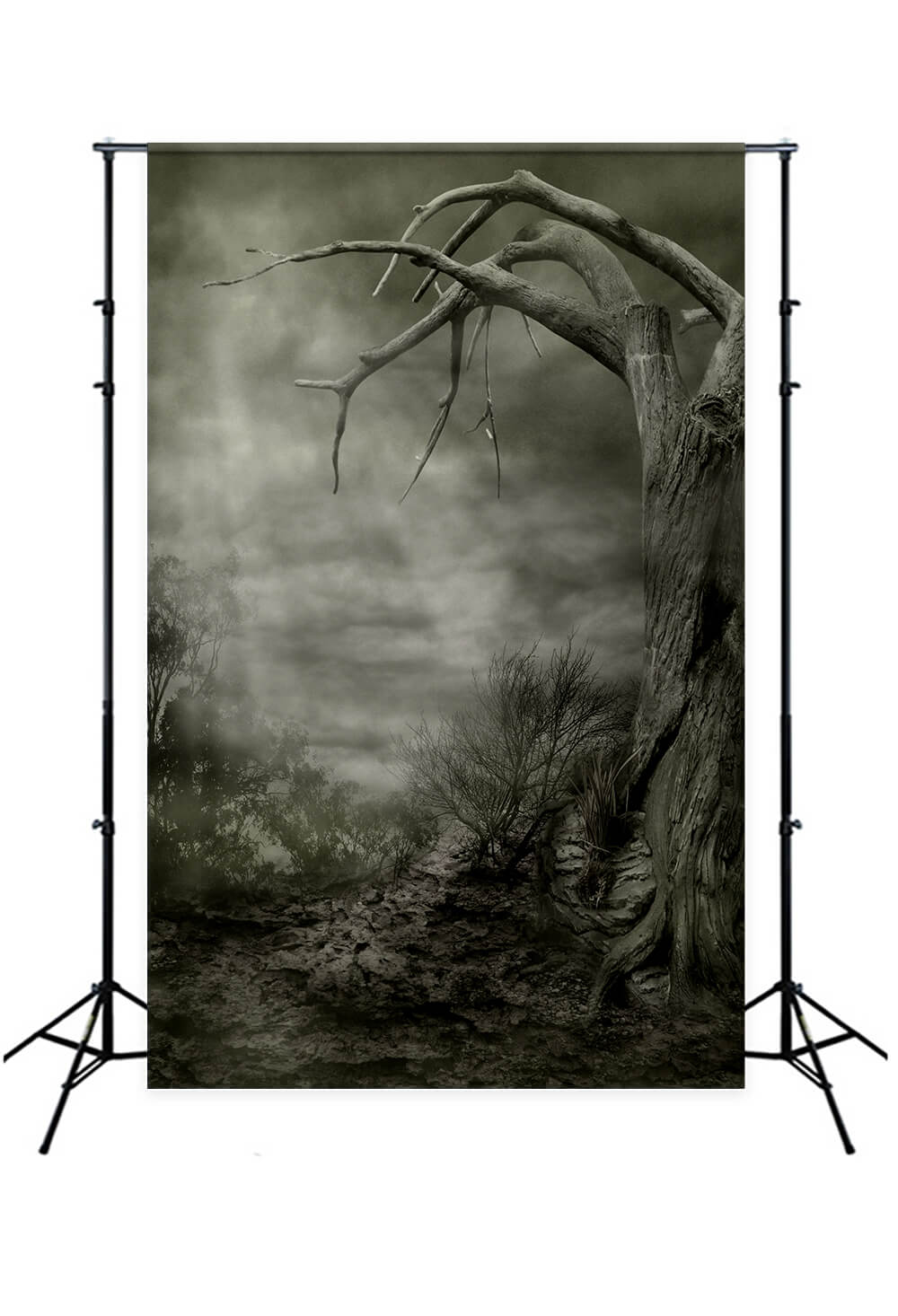 Gruselige Landschaft Tote Bäume Halloween-Kulisse M8-03