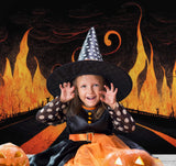 Autobahn zur Hölle Flammen Halloween Kulisse M8-15