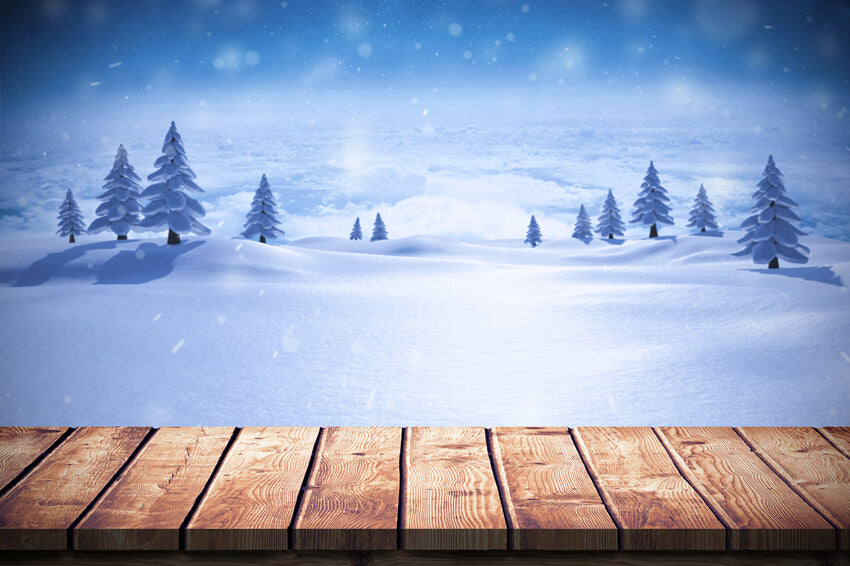 Winter Schnee Wald Bäume Fotografie Hintergrund M8-19