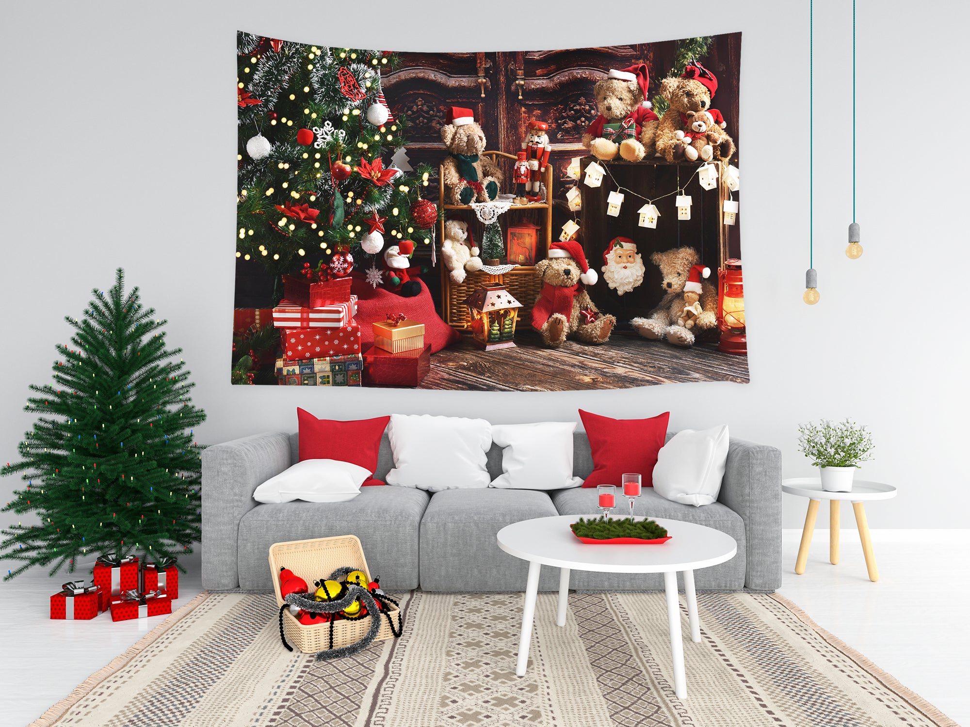 Weihnachten Teddybären Dekoration Wandteppich T-M8-61