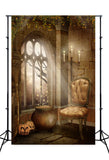 Gothic Castle Fenster Halloween Fotografie Hintergrund M9-54