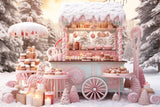 Candy Shop Cart Weihnachten Fotografie Hintergrund M9-61