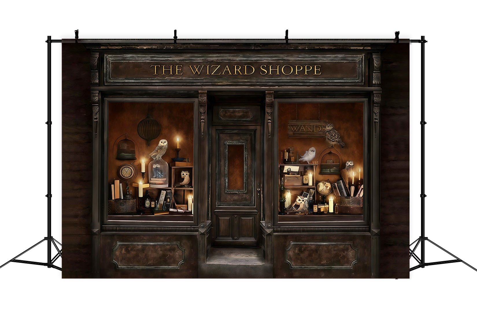 Halloween-Hintergrund Magischer Zauberer Schaufenster Halloween-Fotohintergrund MRR10-23