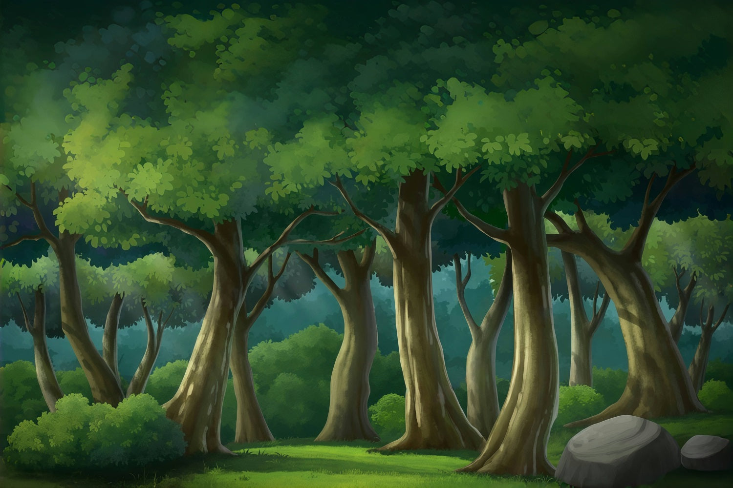 Neugeborenen-Hintergrund Verzauberter Wald Bäume Kinder-Fotohintergrund MRR10-24