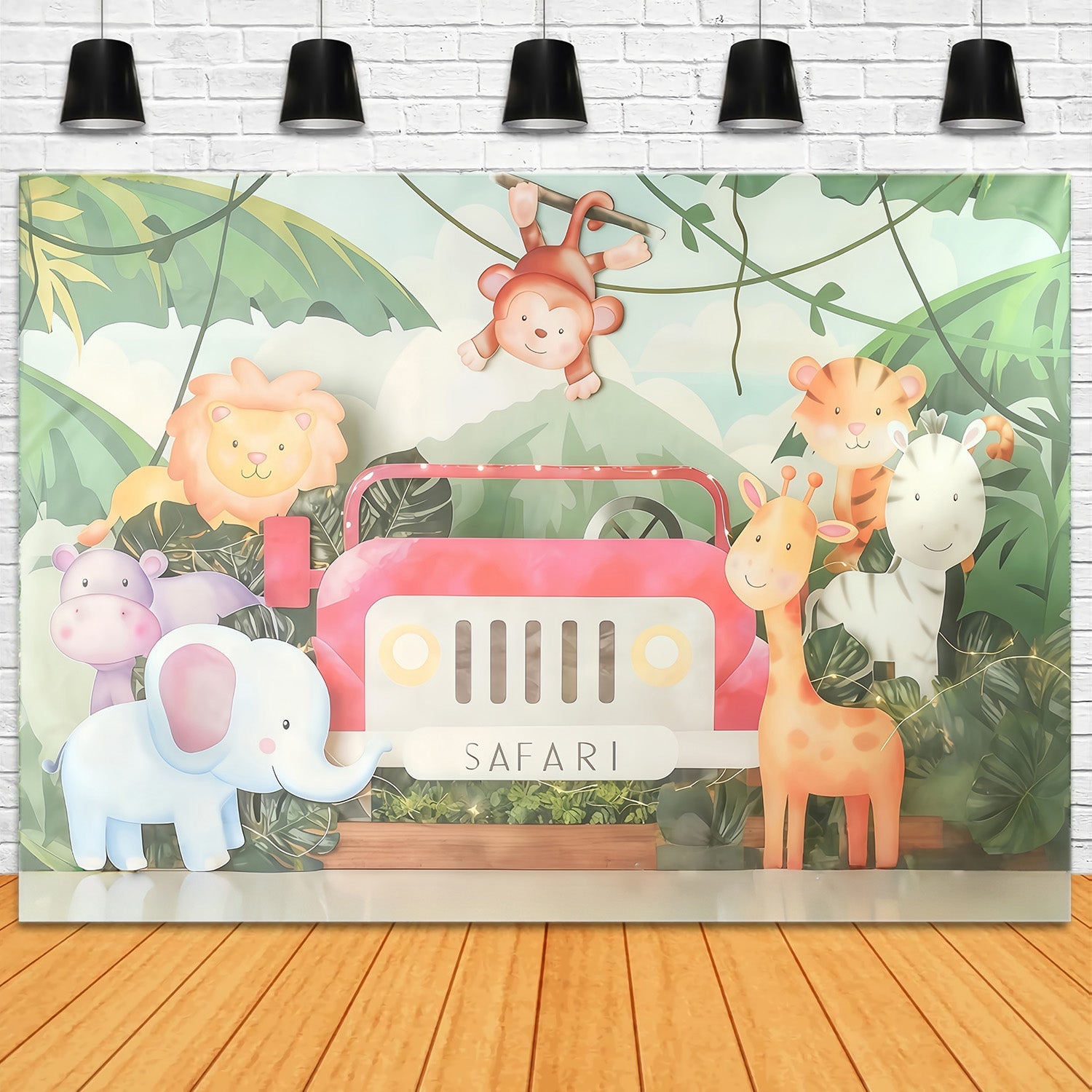 Kinder-Fotohintergrund Safari Dschungelabenteuer Kinderhintergründe MRR10-50