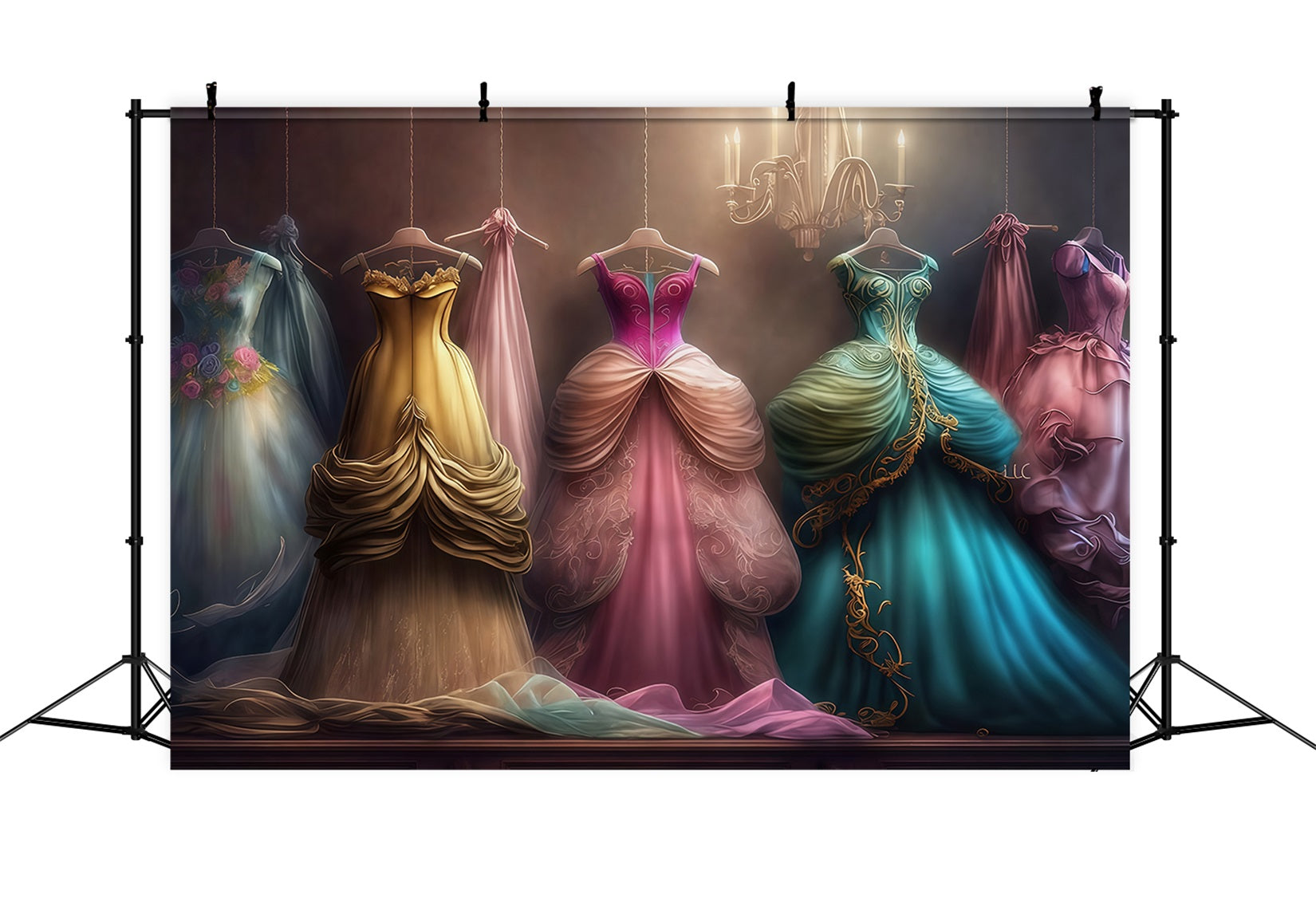 Vintage-Hintergrund Prinzessinnenkleider Eleganter Kleiderschrank Retro-Hintergrund MRR10-58