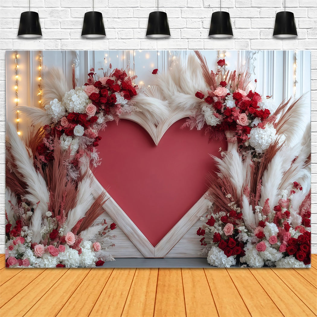 Valentinstag-Hintergrund Boho Love Heart Valentinstag-Hintergrund MRR11-118