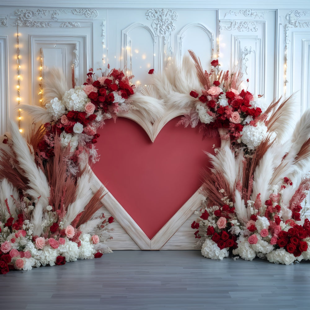 Valentinstag-Hintergrund Boho Love Heart Valentinstag-Hintergrund MRR11-118