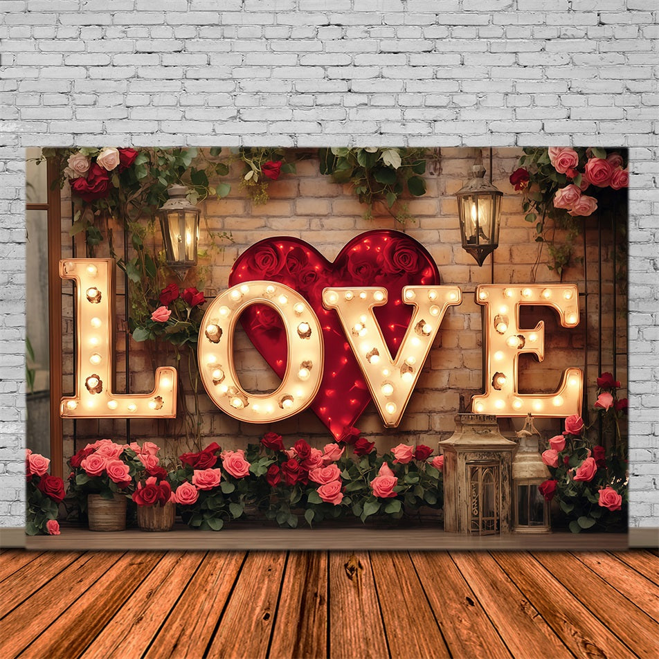 Valentinstag-Hintergrund Glitter Love Light Flower Valentinstag-Hintergrund MRR11-119