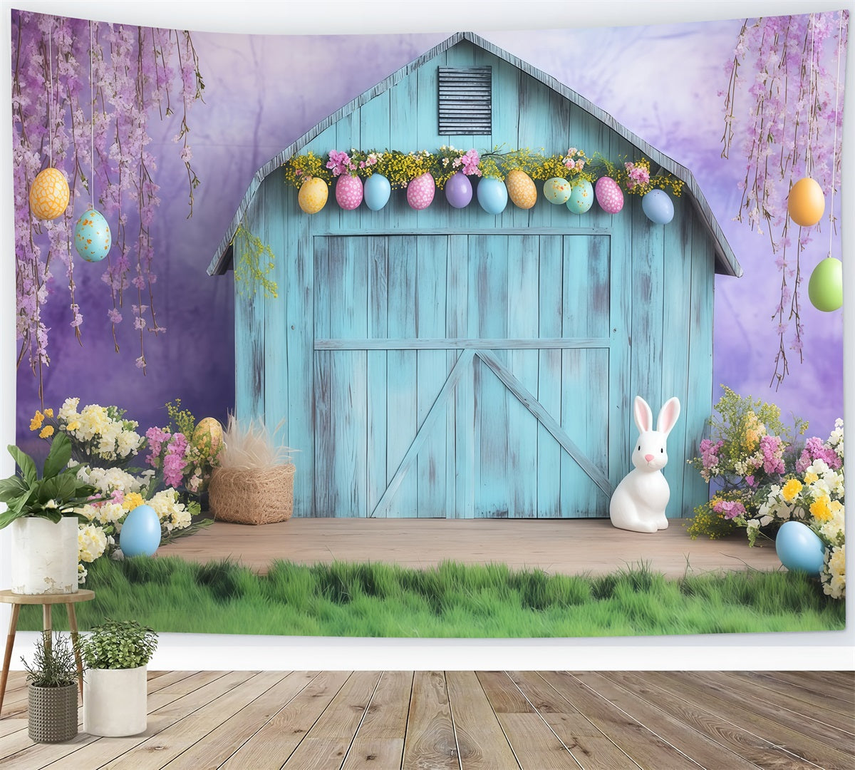 Oster-Hintergrund-Ideen Frühlingsblüten-Dekoration Hase-Hintergrund MRR11-74