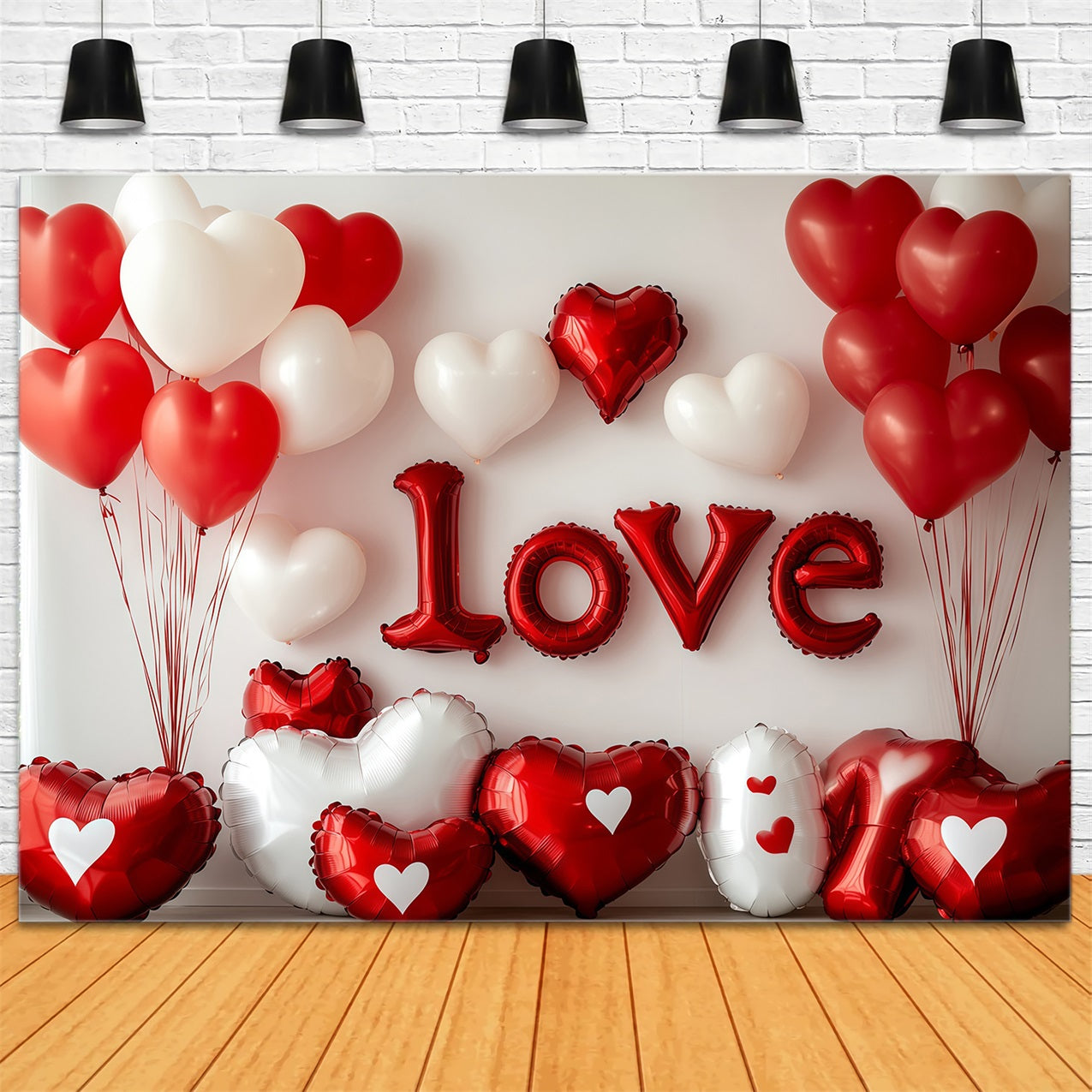 Valentinstag-Ballon-Hintergrund Herzballon Liebe Valentinstag-Hintergrund MRR11-99