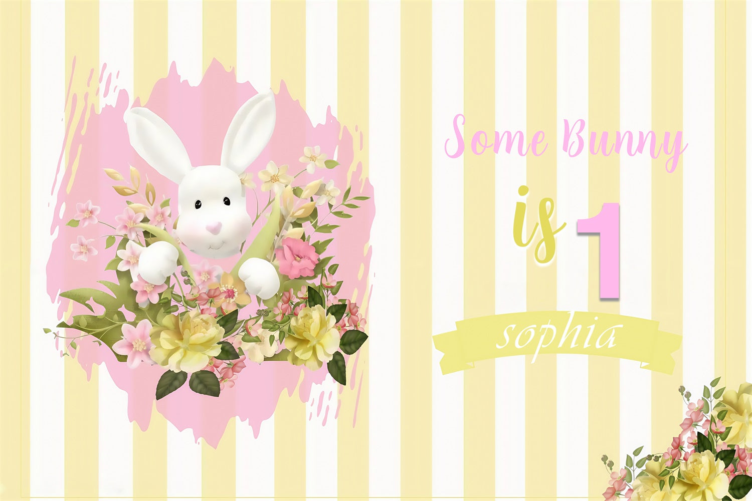 Ostern Fotohintergrund Elegant Aquarell Hase Individueller Hintergrund MRR3-136