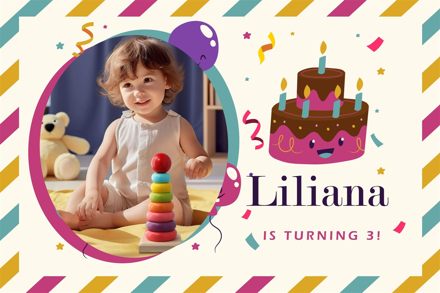 Custom Birthday Backdrops Bunte Konfetti Party Backdrop MRR3-17