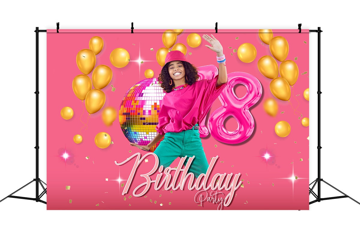 Geburtstag Backdrop Personalisierte Goldene Ballon Party Backdrop MRR3-3
