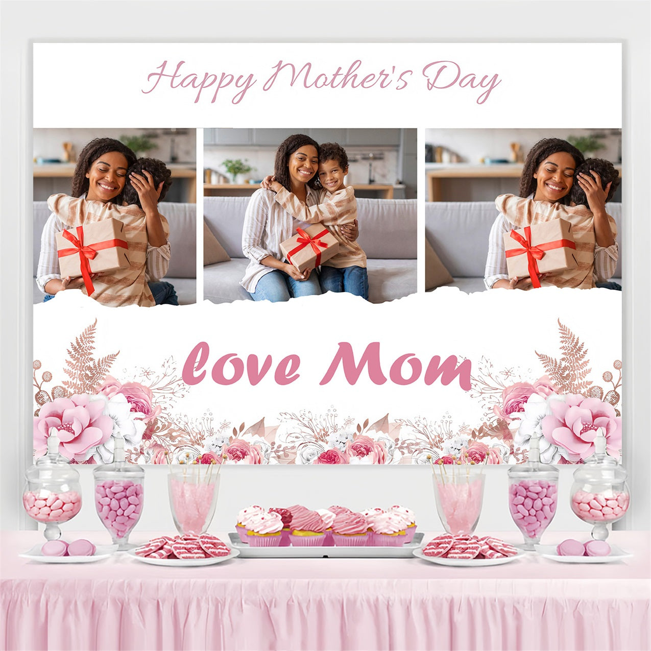 Muttertagskulisse Floral Love Celebration Individueller Hintergrund MRR3-36