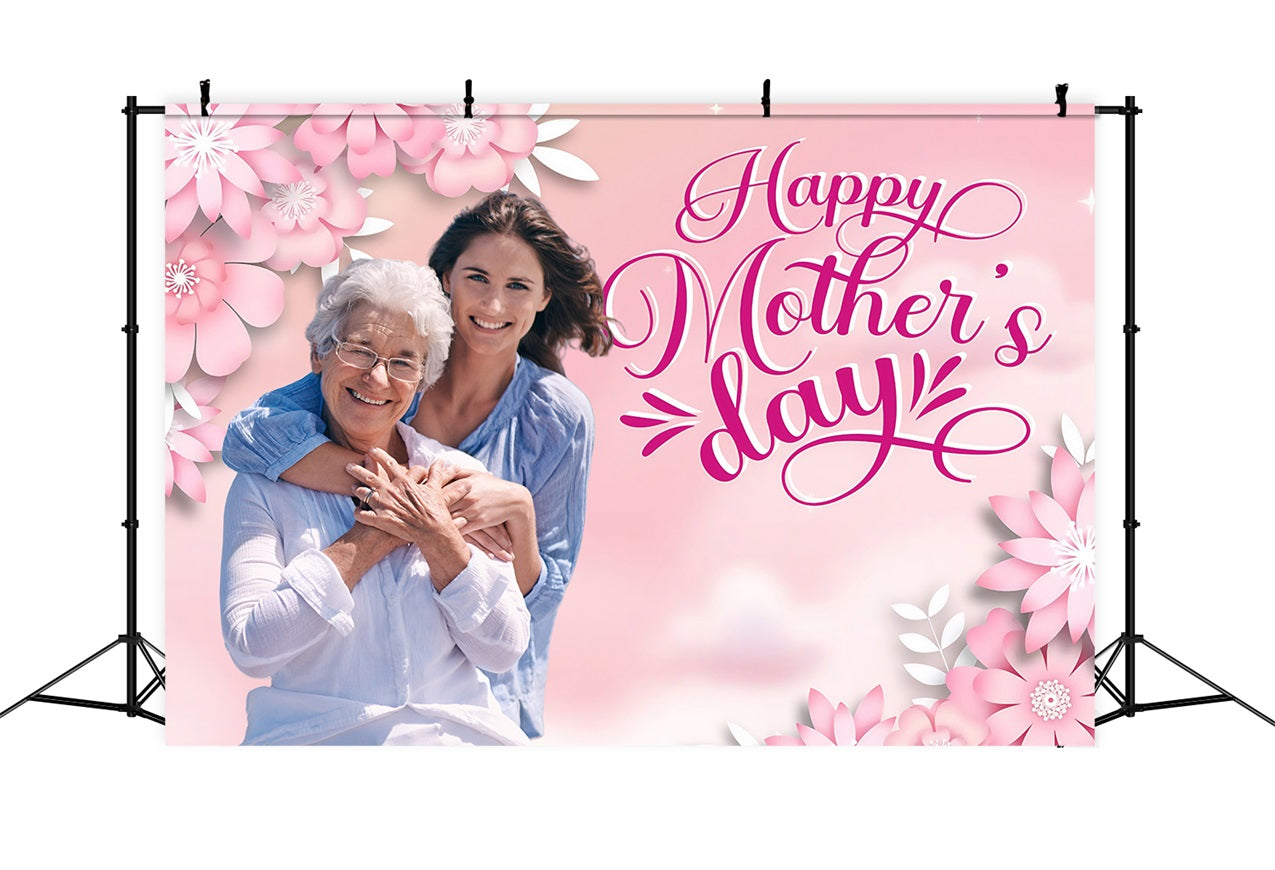 Muttertag Fotohintergrund Rosa Blütenblätter Liebe Personalisierter Hintergrund MRR3-66